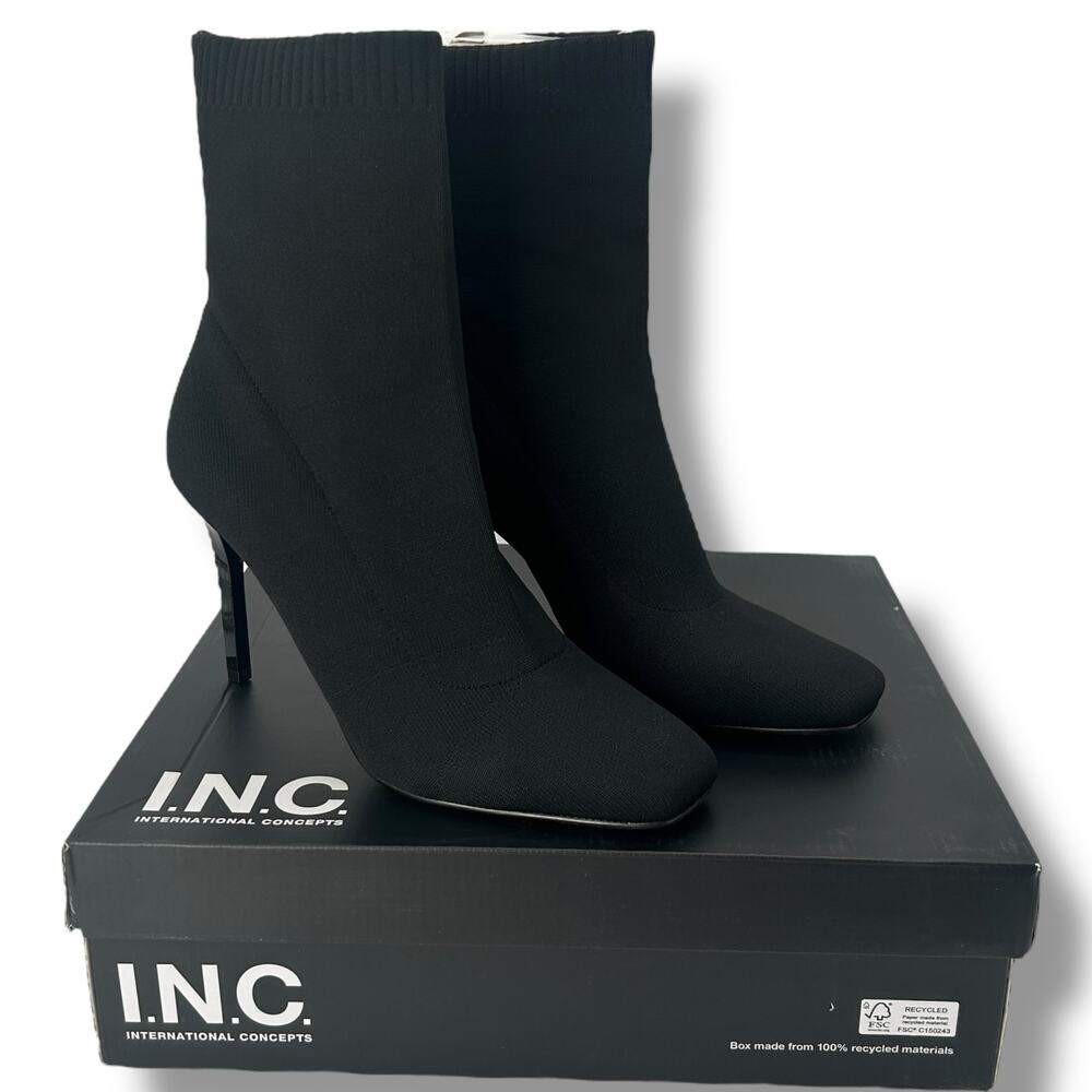 *BRAND NEW* INC International Concepts Women's Black Ankle Boots
